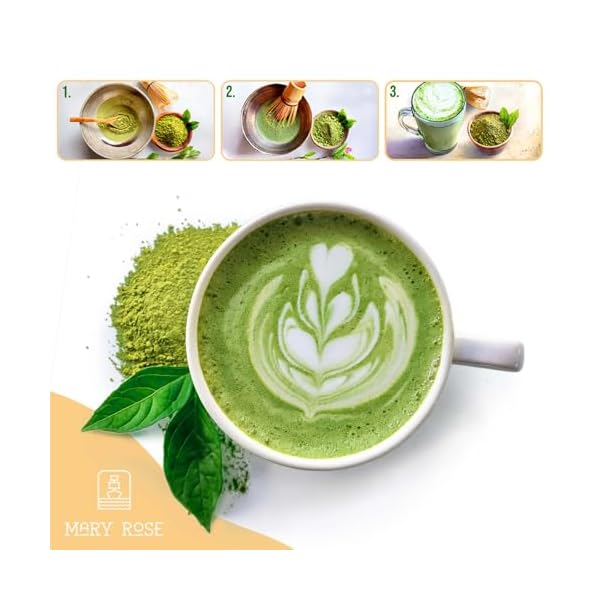 Mary Rose Thé Matcha Premium 500g – Origine Hangzhou, Chine, Poudre de thé vert fine issue des jeunes feuilles de printemps, Couleur vert clair, goût doux et umami équilibré