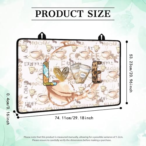 Image of Love Coffee Stove Top Covers for Electric Stove 30x21 Inch Universal Stove Top Pad Heat Resistant Silicone Stove Mat Soft Polyester Oil & Heat Resistant Protector