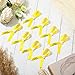 50 Pcs Dove Funeral Ribbons Memorial Ribbon Funeral Pins Classic Memorial Service Respect Ribbon Bow with Safety Pins and Dove for Mourning Remembrance Day Event(Yellow)