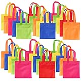 THE TWIDDLERS 30 Bunte Partytüten aus Vliesstoff - Geschenktüten für Mitgebsel, Süßigkeiten, Süßes oder Saures, Mitgebsel - Kindergeburtstag, Halloween, Weihnachten