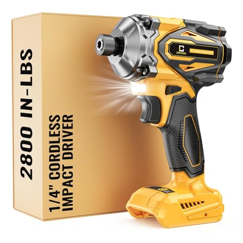 Cordless Impact Driver for DeWalt 20V Max Battery, Cerycose 2800 In-lbs Brushless 1/4' hex chuck...