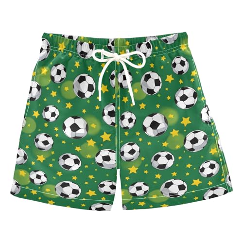 Boys Swim Trunks Quick Dry UPF 50+ Beach Board Shorts Kids Bathing Suits Swimsuit 2T Green Football
