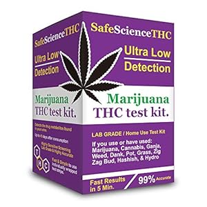 50 Count SafeScienceTHC Ultra Low Detection Marijuana THC Test Kit – Medically Approved Drug Test Strips for Detecting…