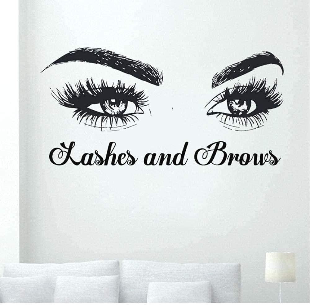 Wall Stickers and Wall Pictures Eyelashes and Eyebrows Vinyl Wall