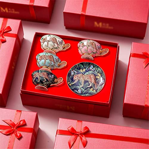 SGSG Cheetah Jungle Pareja Taza de café par Taza recién Casado Regalo de Boda inauguración de la casa Regalo de… - Imagen 6