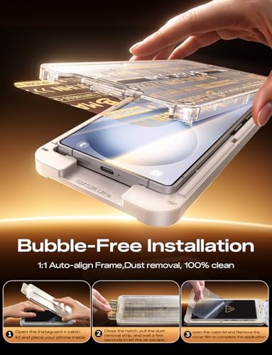 Image of MAGIC JOHN 2PACK 3rd Gen for Samsung Galaxy S26 Ultra Screen Protector, One-Pull Easy Install, Smooth Touch, Auto-Align Screen, Support Fingerprint Unlock, 9H Glass, Anti-Scratch