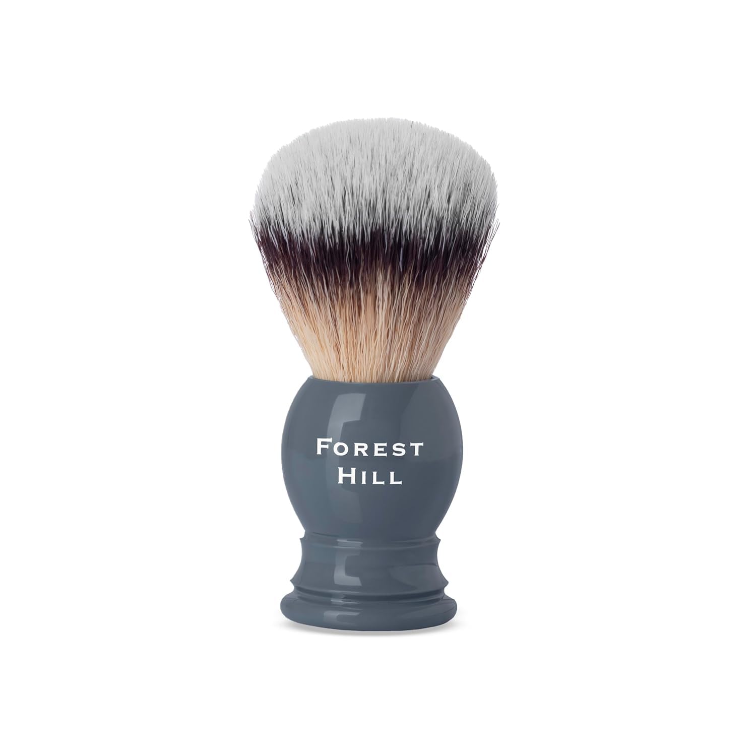 Forest Hill Set of 2 Luxury Men Grooming Shaving Combo, Ashford Super Soft Bristle Grey Shaving Brush With Holder & Pre Shave Oil 50ml, Soften Hair, Hydrate & Protect Skin, Suitable For All Skin, Ideal For Personal & Professional Salon 1