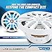 DS18 Hydro NXL-8 - High End Coaxial Speaker Pair - 2-Way Marine Speaker w/Integrated RGB Lights - 375 Watt - 100% UV Stable - Water Resistant Speakers - 8 Inches, White