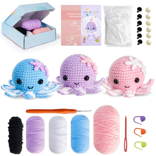 Crochet Kit for Beginners - Amigurumi Animal...