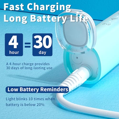 Image of Seago Electric Toothbrush, Rechargeable Electric Toothbrush with 2 Brush Heads, 40,000 VPM, 5 Cleaning Modes with Teeth Whitening, 30 Day Battery Life - Ideal for Adults and Children, SG-2303