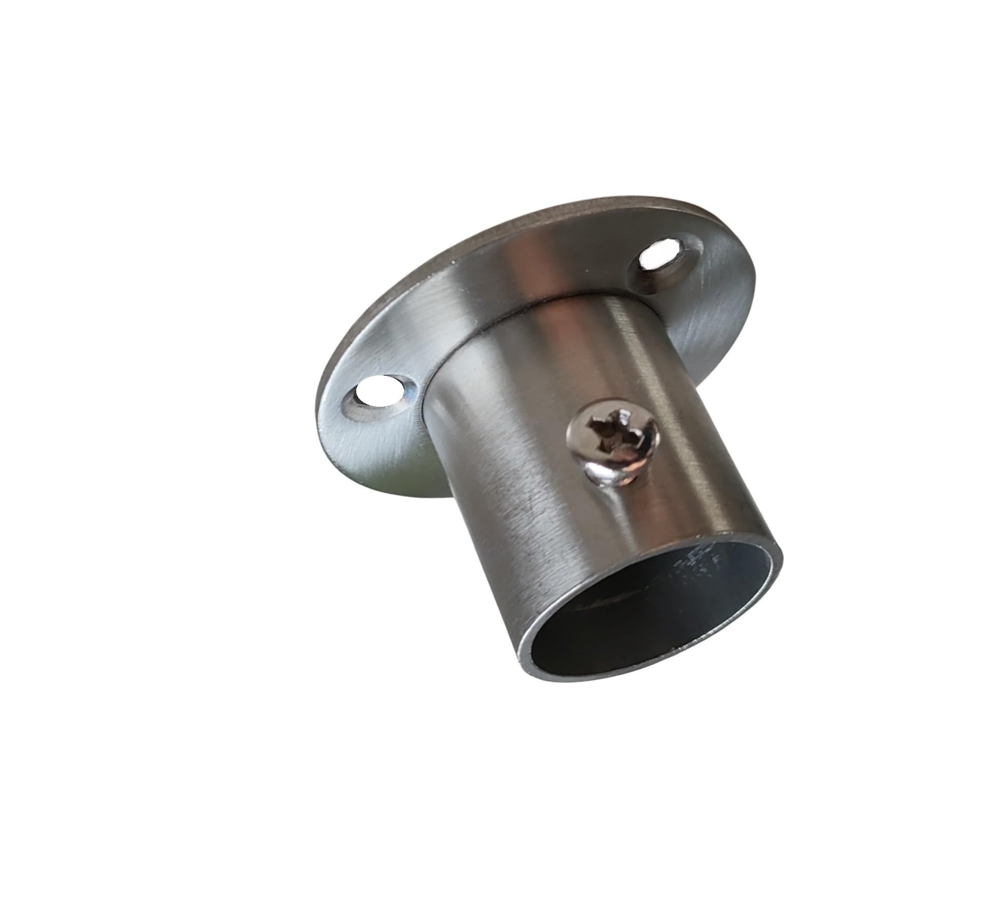 Bride de raccordement en acier inoxydable - Ancrage mural - Support de fixation pour tube intérieur et extérieur (22 mm)