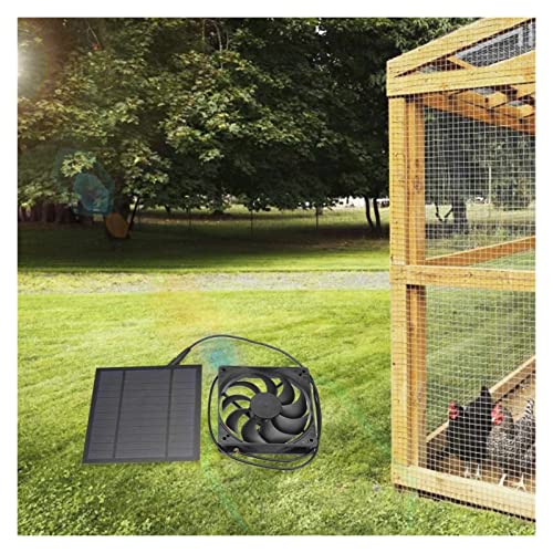 3 0W 12V Zonne -uitlaatventilator luchtextractor 6 inch mini ventilator zonnepaneel aangedreven ventilator for honden kippenhok kas rv Makkelijk schoon te maken - Image 7