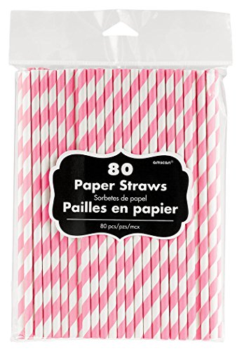 Pitillos de papel rosas | 80 unidades miniatura 1