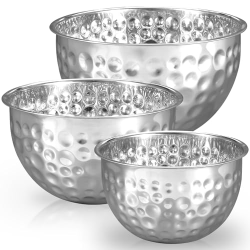 Juego de 3 tazones mezcladores acero inoxidable 6.5QT,4QT,2.5QT miniatura 1