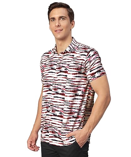 Image of Venisa Men's Cotton Blended Printed Casual Shirt
