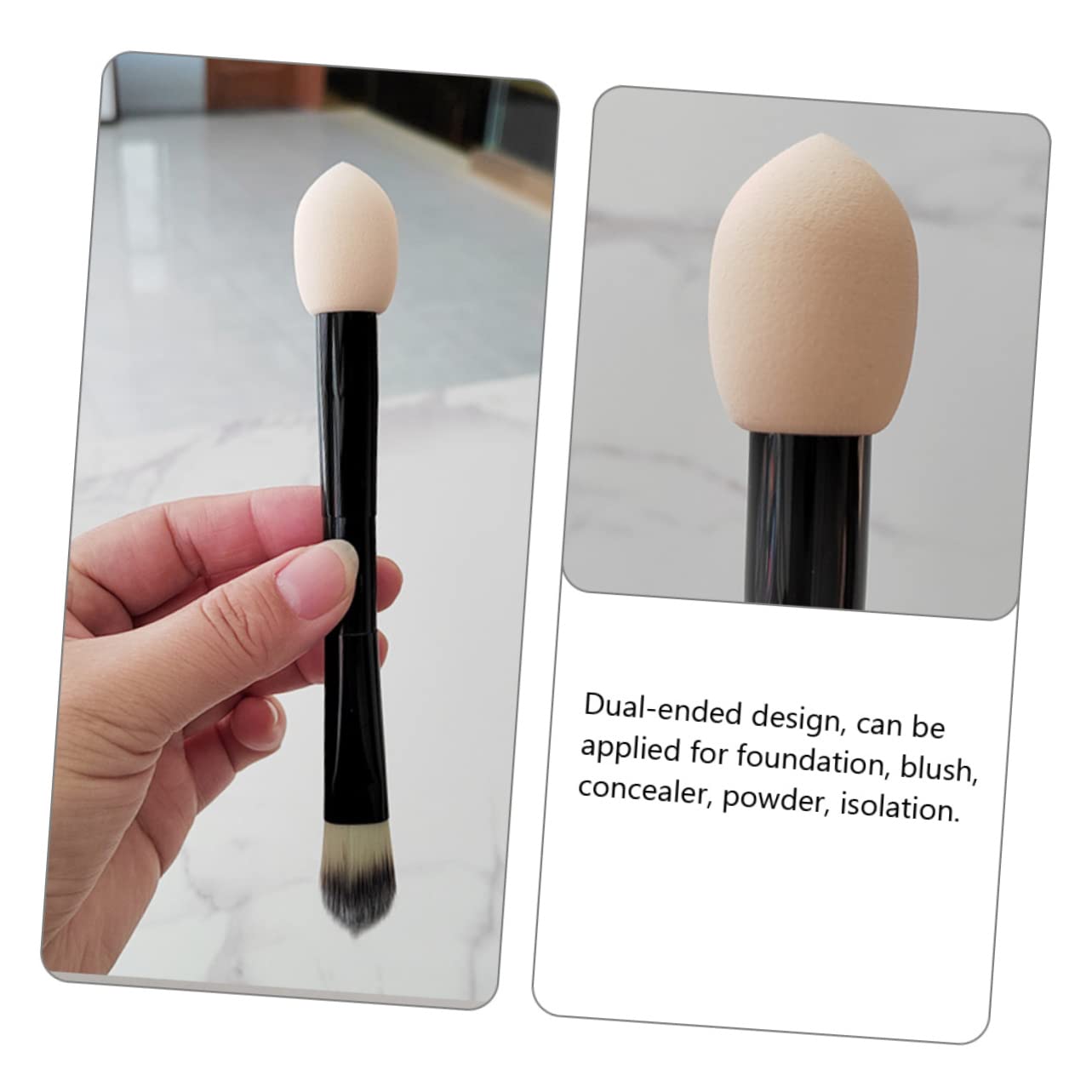 Gogogmee Concealer Sponge under Eye Makeup Sponge Brush Double Sided Makeup Brush Cosmetics Foundation