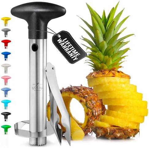 Zulay Kitchen Stainless Steel Pineapple Corer & Slicer – Heavy-Du...