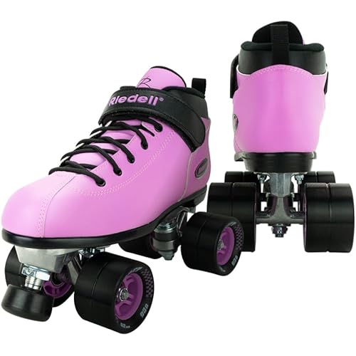 Riedell Dart Roller Skates for Men and Women - Colorful, Ultra-Durable Speed Skate with Precision Fit and Matching Color Wheels, Roller Skates
