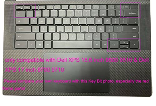Funda de Teclado de Silicona Compatible con Dell XPS 15 y 17 miniatura 2