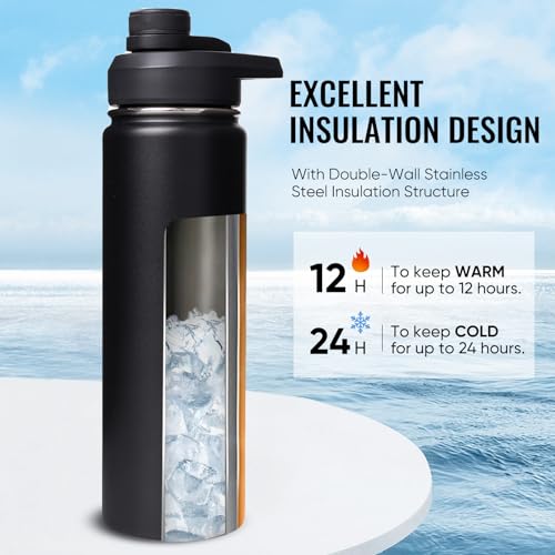 Fijinhom 24Oz Insulated Water Bottle With Handle thumb #1