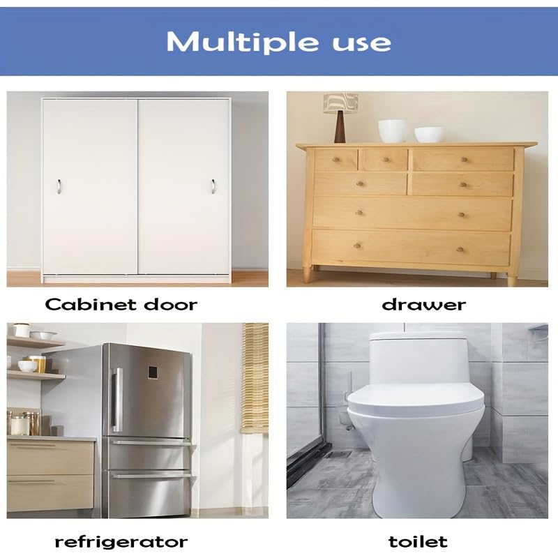 10pcs White Safety Cabinet Locks – Easy Install No-Drill Drawer and Door Latches for Proofing