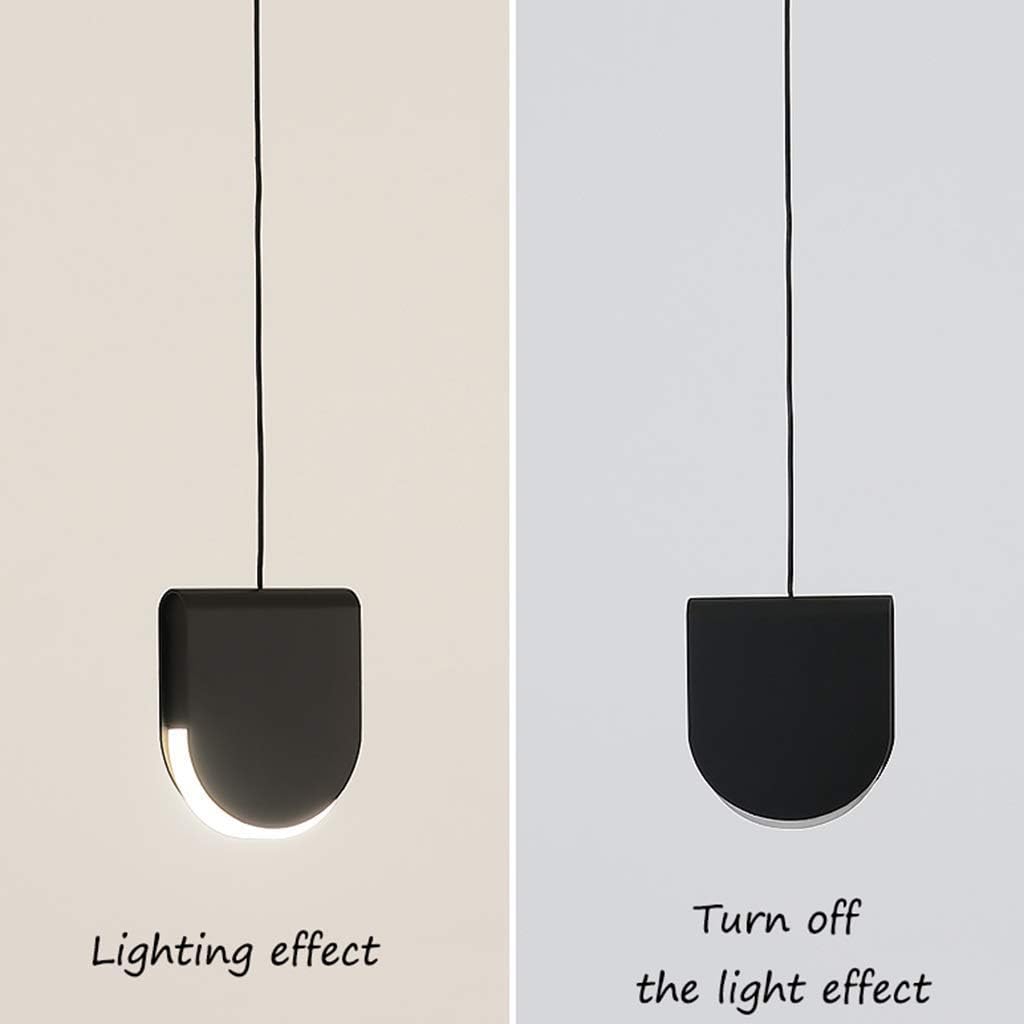 Light Lamp Chandelier Nordic Restaurant Corridor Aisle Chandeliers Creative Study Bedroom Bedside Led Single Head Pendant Light [Energy Class a +],White Light