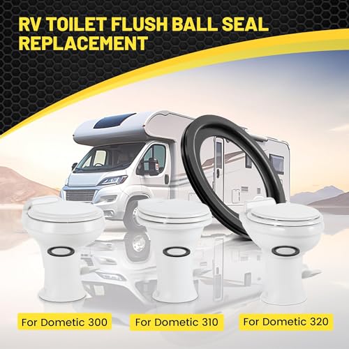 Image of Oyviny Replaces 385311658 RV Toilet Flush Ball Seal for Dometic 300 310 320 Toilet, RV Camper Toilet Seal Gasket Replacement Solve The Leakage Problem, 2 Pack