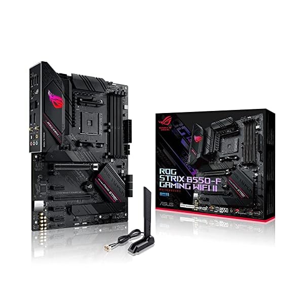 ASUS ROG Strix B550-F Gaming WiFi II Placa Base Gaming ATX, AMD B550, Socket AM4, DDR4, PCI 4.0, LAN Intel 2.5Gb, WiFi 6E (802.11ax), 2xM.2, 6xSATA 6GB/s, 2xUSB 3.2 Gen 2, Aura Sync RGB, Negro