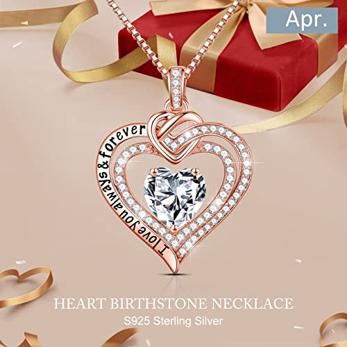 Iefup Necklace Gifts For Women, S925 Sterling Silver Topaz Necklace Birthstone Necklace Gifts For Women Birthday Christmas Mothers Day Gifts For Mom Wife Daughter Grandma #TOP3