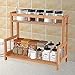 Ufine 2 Tier Bamboo Spice Rack Organizer Kitchen Countertop Storage Shelf Free Standing Holder Under Cabinet Bathroom for Various Bottles, Jars, Space Saving