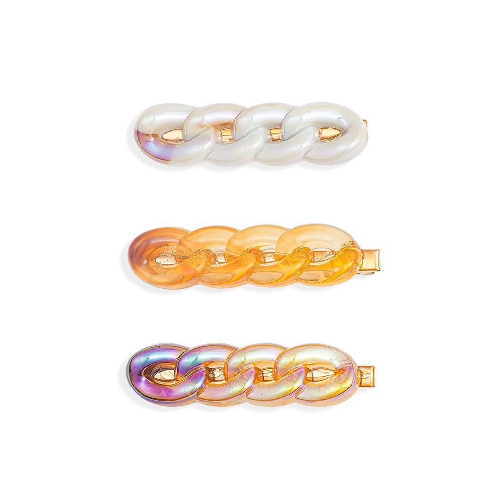 Hair Drama Co. Multicolor Link Chain Hair Pins Hair Clip Brooch for Girls & Women with Beautiful Crystals Modern, Stylish Trendy & Designer Hair Accessories - Set of 3 (B0BSDN78T7) Amazon Price History, Amazon Price Tracker