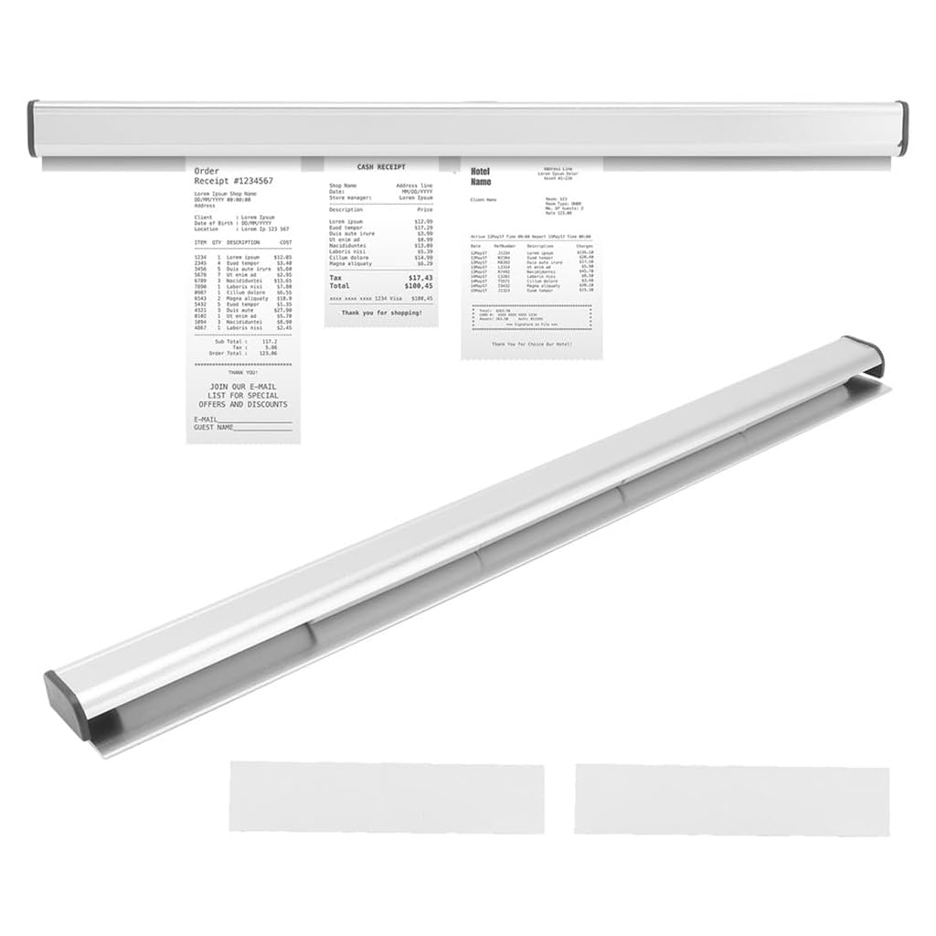 HASTHIP® Ticket Holder Receipt Holder for Restaurant, 19.6 Inches Metal Order Tab Grabber No Drill Restaurant Order Ticket Holder for Kitchen Office Cafes Restaurant Bars-image-39