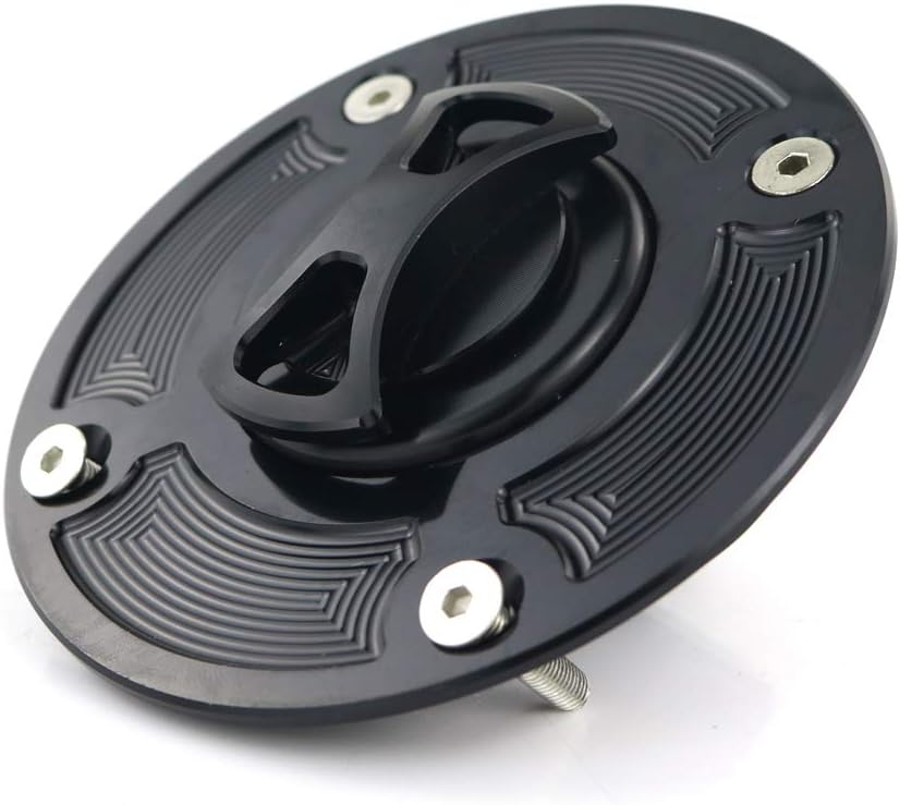 Xitomer CNC Aluminum Alloy, Fuel Cap, Fit for GSXR600 1997-03/ GSXR750 1996-03/ GSXR 1000 2001-02/ GSX1300R 1999-07/ TL1000S/ TL1000R/ SV650S 1999-02, Gas Tank Cover (Black)