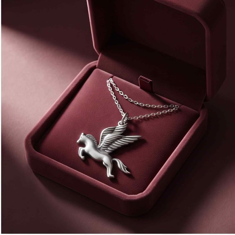 Collana piccola con pegaso volante in argento sterling 925 |WW_NLC_02634