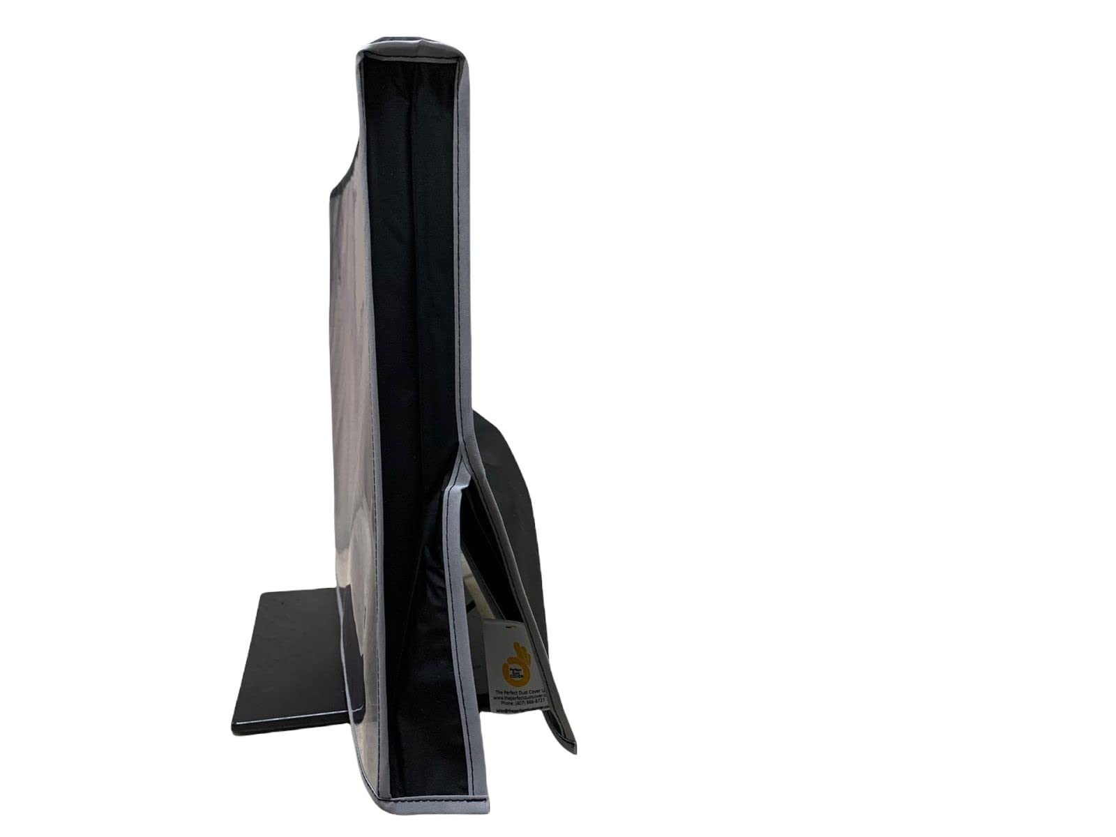 The Perfect Dust Cover Housse anti-poussière en nylon noir avec façade transparente compatible avec les écrans LED/LCD de 22", antistatique, étanche et antistatique. Dimensions : 53,3 x 6,3 x 35,6 cm