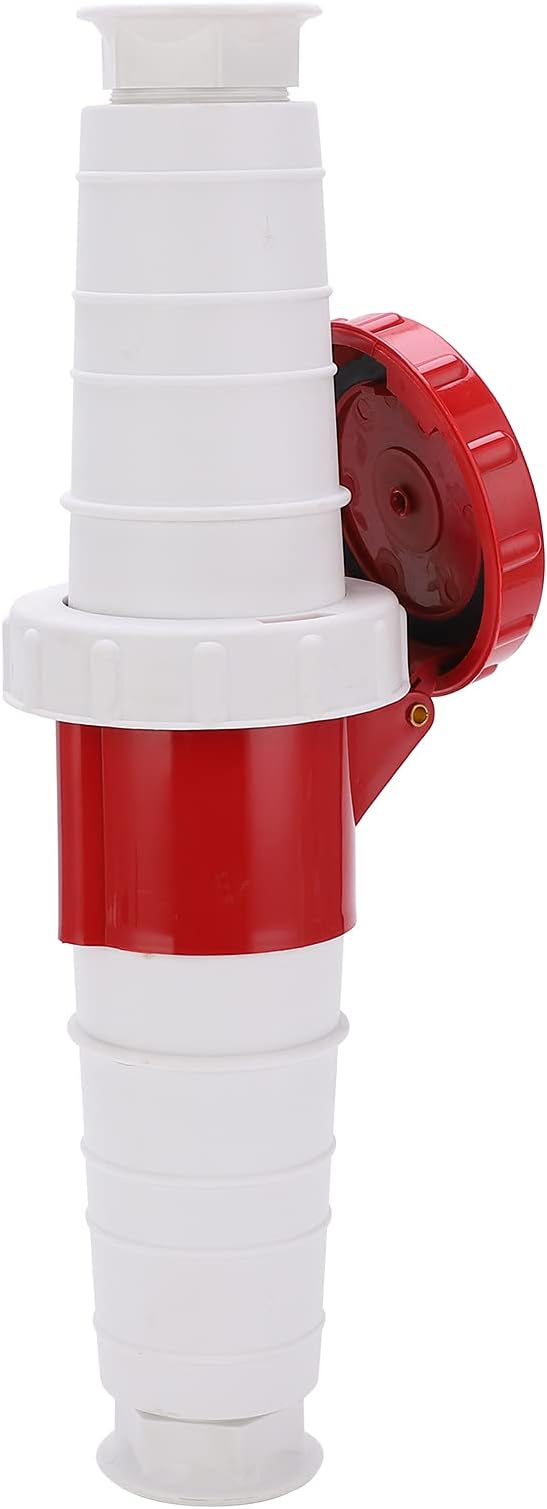 4 Pin IP67 Waterproof Circular Industrial Connector, Multifunction Industrial Power Connector 63A 380-415V 3P+E Industrial Socket