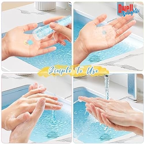Image of Set of 4 Paper Soap | Disposable Mini Soap Paper | Scented Soap Bath Flakes | Portable Flower Tube Petals | Tube Shape Bottle Paper Soap For Travelling