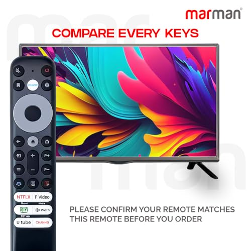 Image of marman Compatible with TCL Google TV Remote Control Original Model 902V RM-L1768 Without Voice Command Suitable for 4K UHD FHD OLED and QLED Android TV with Quick Access hotkeys for Streaming