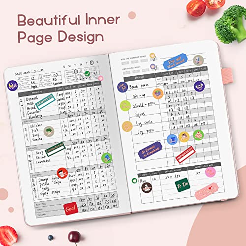 Jubtic Wellness Journal & Planner, Health Journal & Planner For Women, Food Journal/Fitness Journal/Meal Planner, Workout Journal For Weight Loss #TOP3