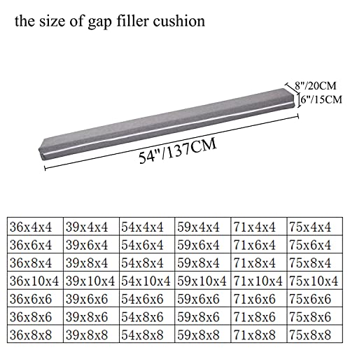 SAMTY Bed Gap Filler for headboard Space Filler Pillow Stopper for Sofa Bed Crack Filler Wedge Mattress Extender 54x8x6 Inch by SAMTY - Image 2