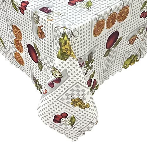 Fuqmhf Rectangle Tablecloth - Stain And Wrinkle Resistant Waterproof Polyester Table Cloth - Decorative Floral Print Fabric Table Cover For Indoor And Outdoor（Fruit Pattern, 55" X 84"） #TOP1