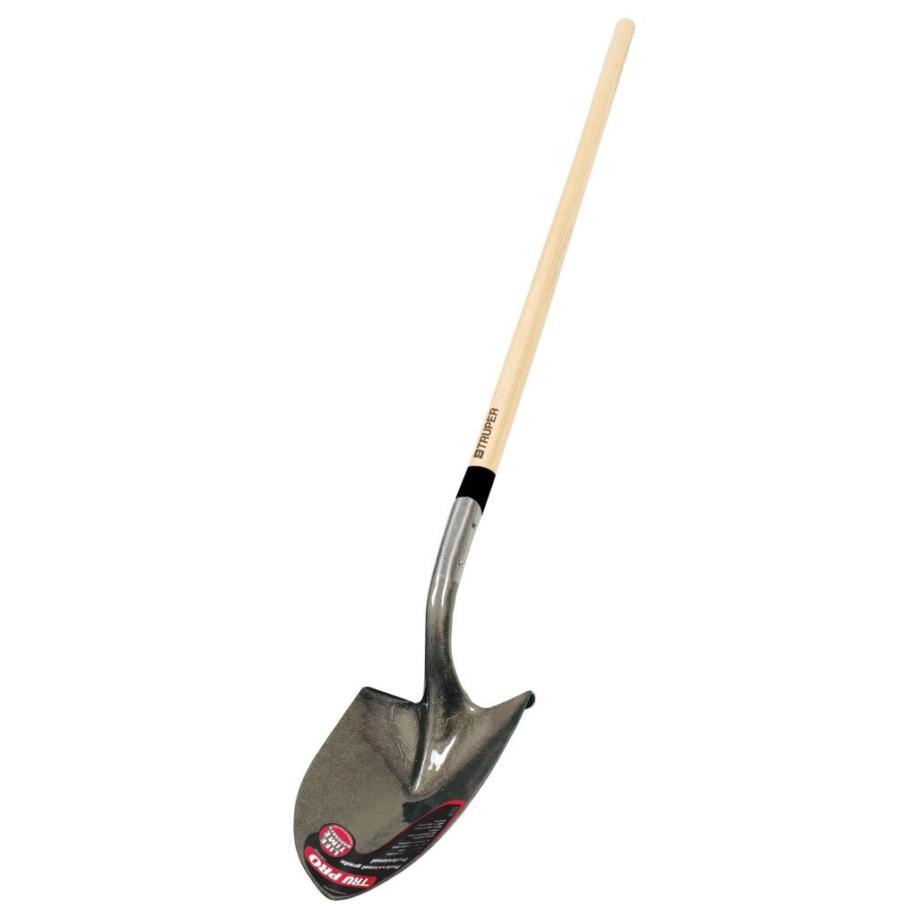 Truper 31207 Tru Pro Round Point Shovel, Long Handle, 48-Inch