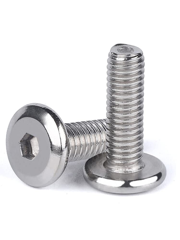 100 Uds M3 M4 M5 M6 304 acero inoxidable gran cabeza hexagonal plana tornillo Allen for muebles conector perno de junta(25mm x100pcs,M4)