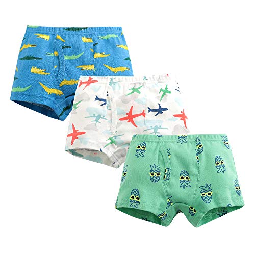 Baby Toddler Kids Boys Boxer Brief 3-Pack Underwear Set Boxer
