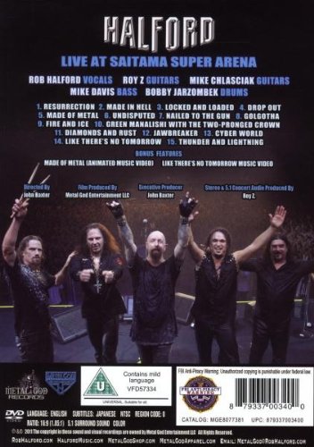 Miniatura 2 de Halford - Live At Saitama Super Arena - IMPORT