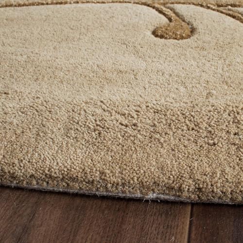 Image of Sifa Carpet Modern Round Area Rug - Hand-Tufted with 100% NZ Wool, Thick & Soft Circular Carpet for Living & Dining Room, Weight -15 Pund, Size-5x5 Feet (60x60 Inch Round)