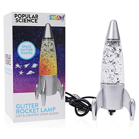 POPULAR SCIENCE Mini Rocket Glitter Lamp | STEM Toys and Gifts For Educational Fun | Home Learning For Children, Girls and Boys, Ages 5+ Cover