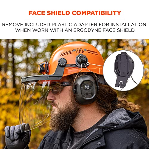 Image of Ergodyne Skullerz 8880 Hard Hat Mounted Earmuffs, NRR26dB,Black