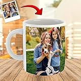 Taza Personalizada con tu Foto Taza Personalizable con tu Diseño Taza Apta para Microondas y Lavavajillas Taza de Cerámica con el Interior Blanco 24h