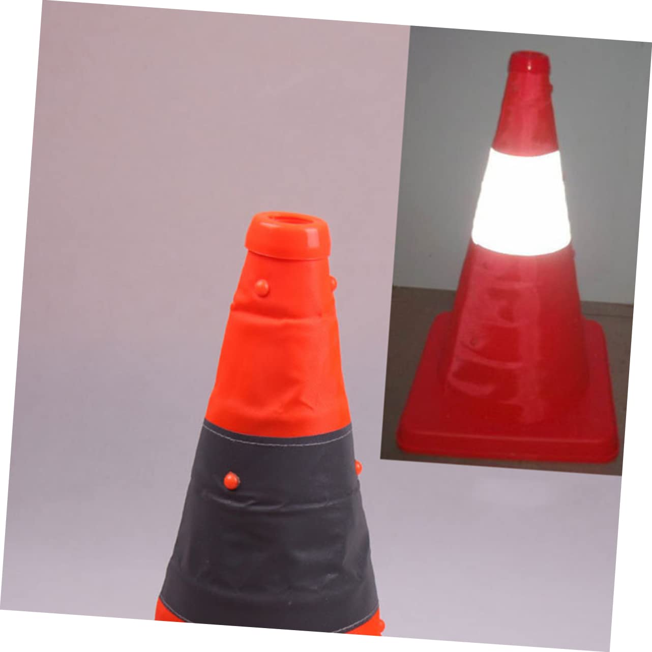 iplusmile Cono De Señalización Plegable Cono Reflectante Para Señalización Vial Con Luz Led Para Uso Carretera Para Seguridad Vial Nocturna